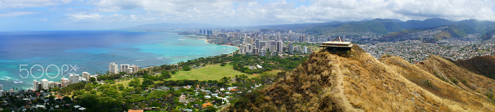 Sony SLT-A37 sample photo. Panorama view of honolulu photography