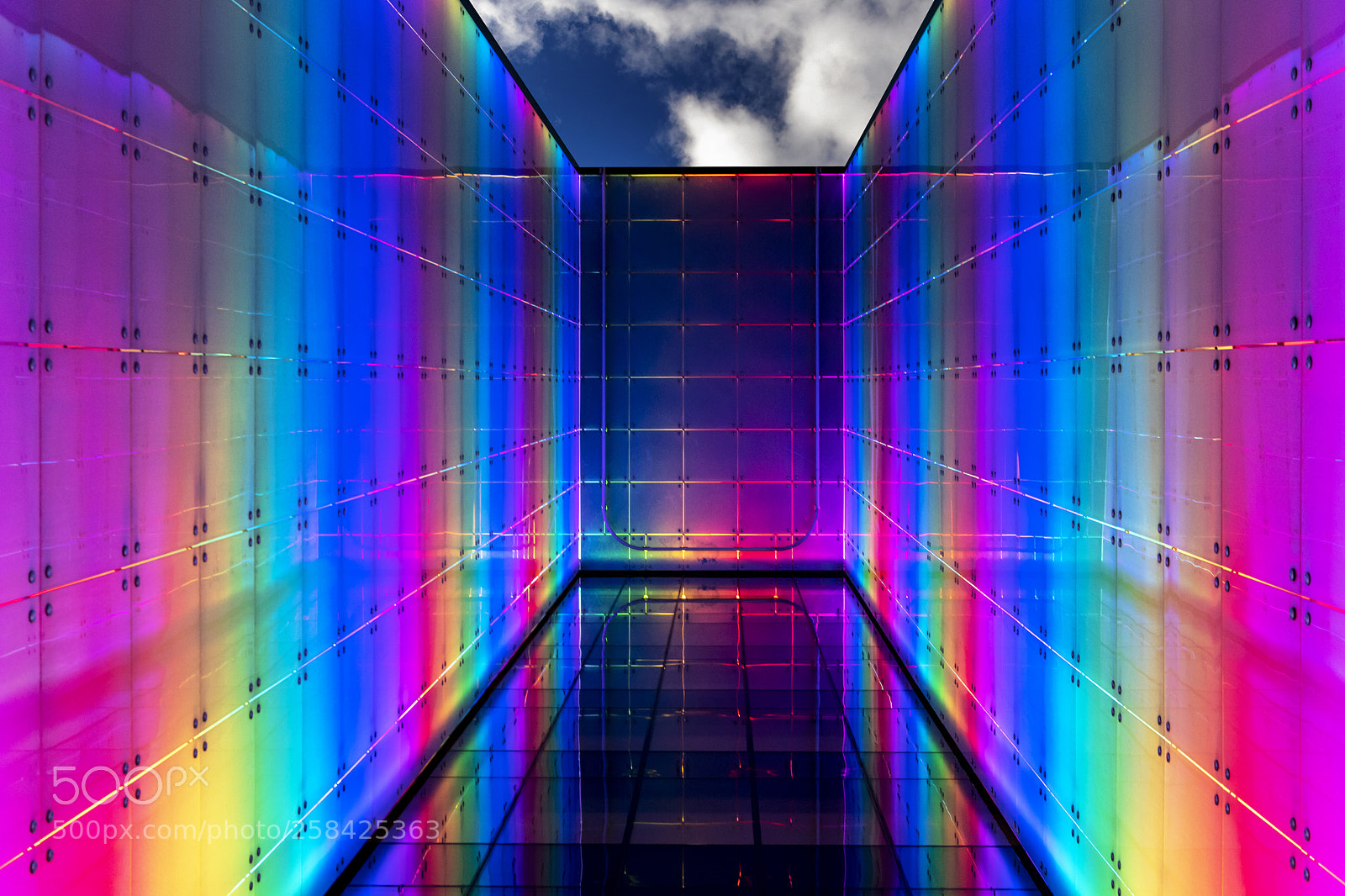 Nikon D850 sample photo. Colored abstract architecture at photography