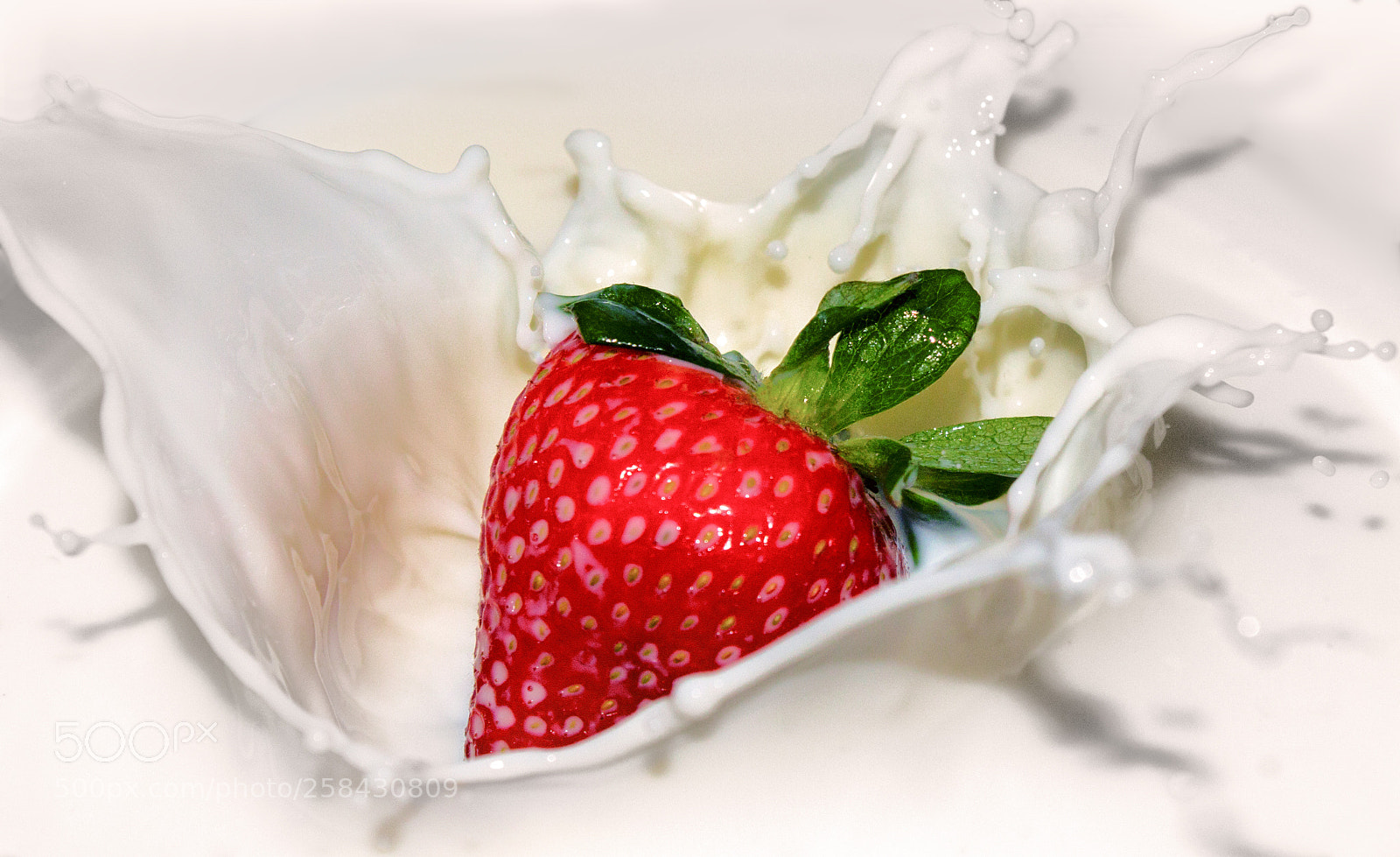 Canon EOS 1100D (EOS Rebel T3 / EOS Kiss X50) sample photo. Strawberry splash photography
