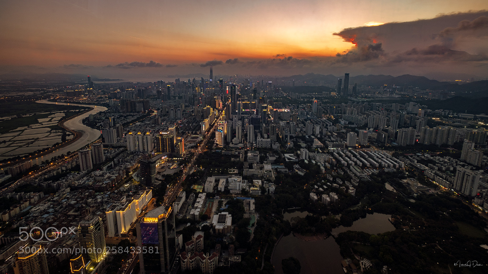Fujifilm X-T2 sample photo. Shenzhen blue hour photography