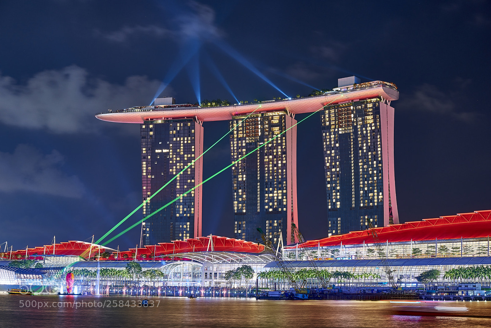 Nikon D750 sample photo. Marina bay sands show photography