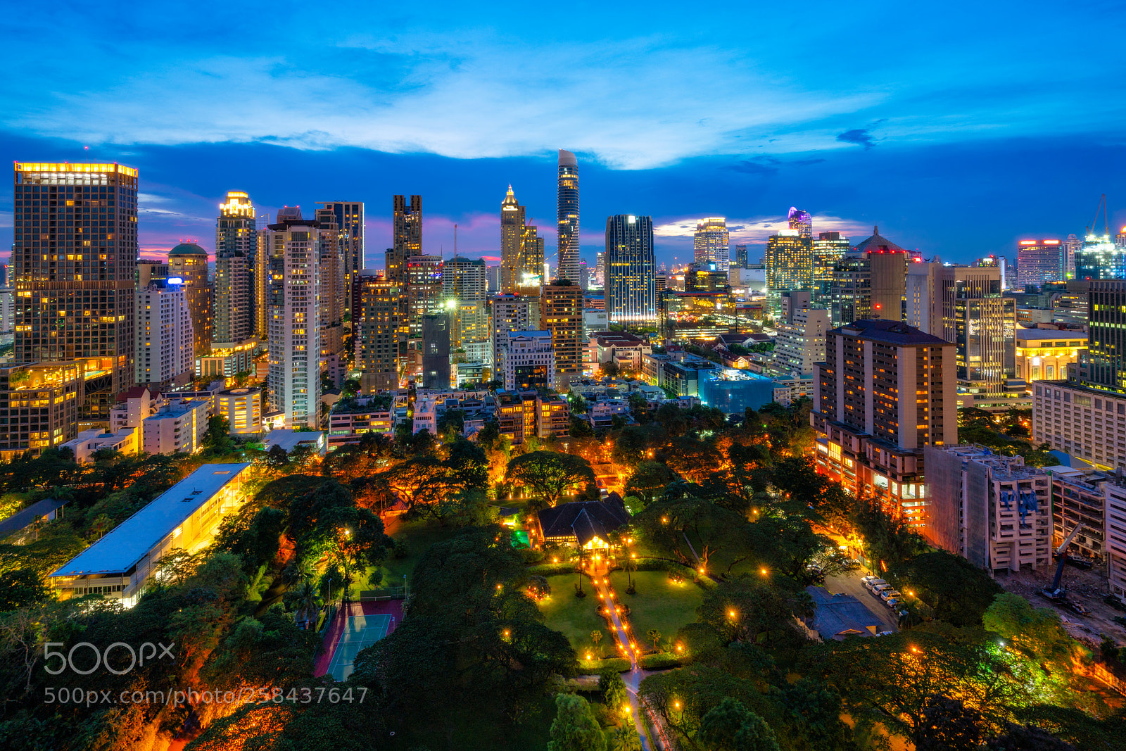 Sony a7R II sample photo. Sunset scence of bangkok photography