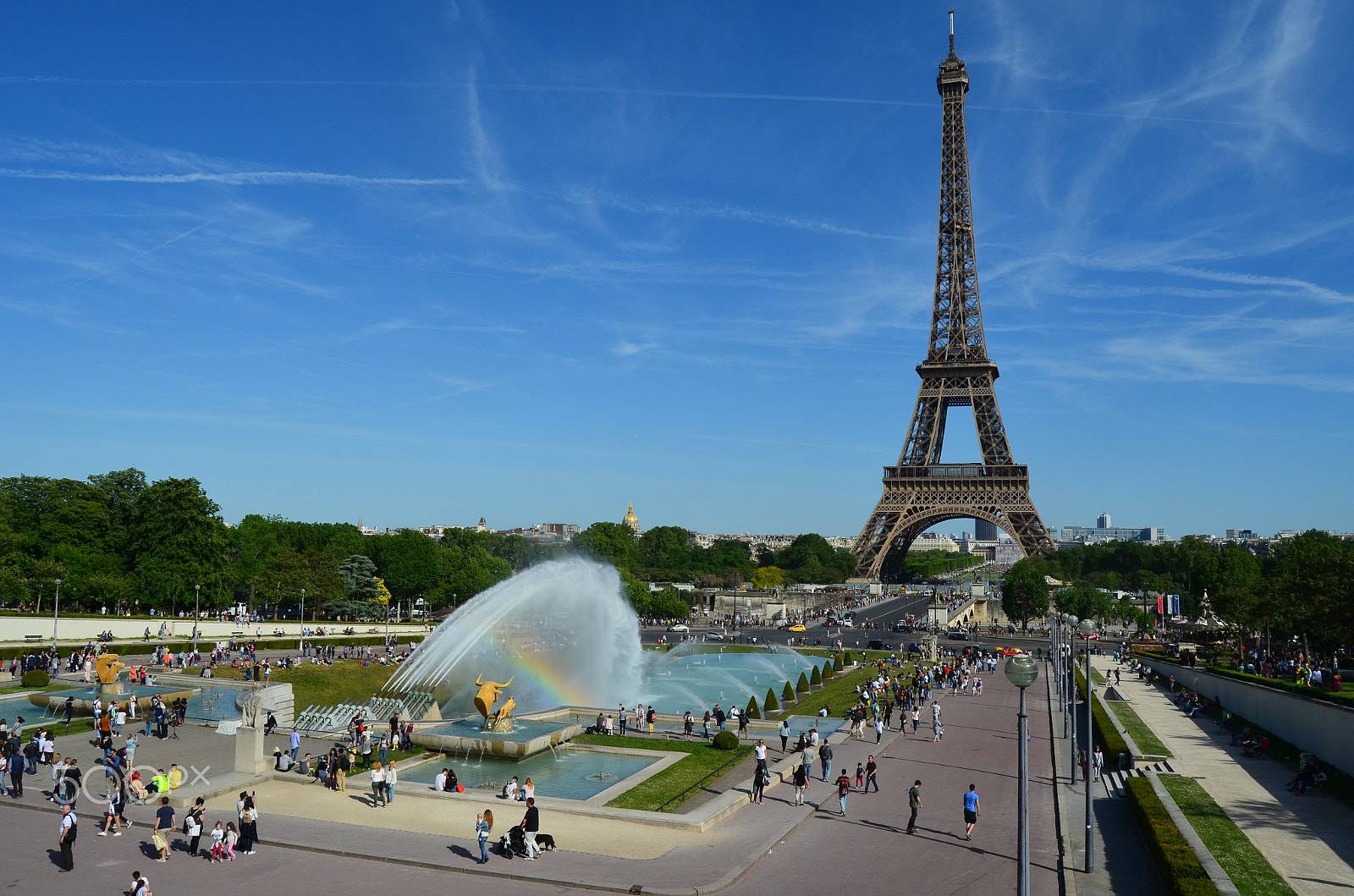 Nikon D5100 sample photo. View down the jardins de trocadéro, paris photography