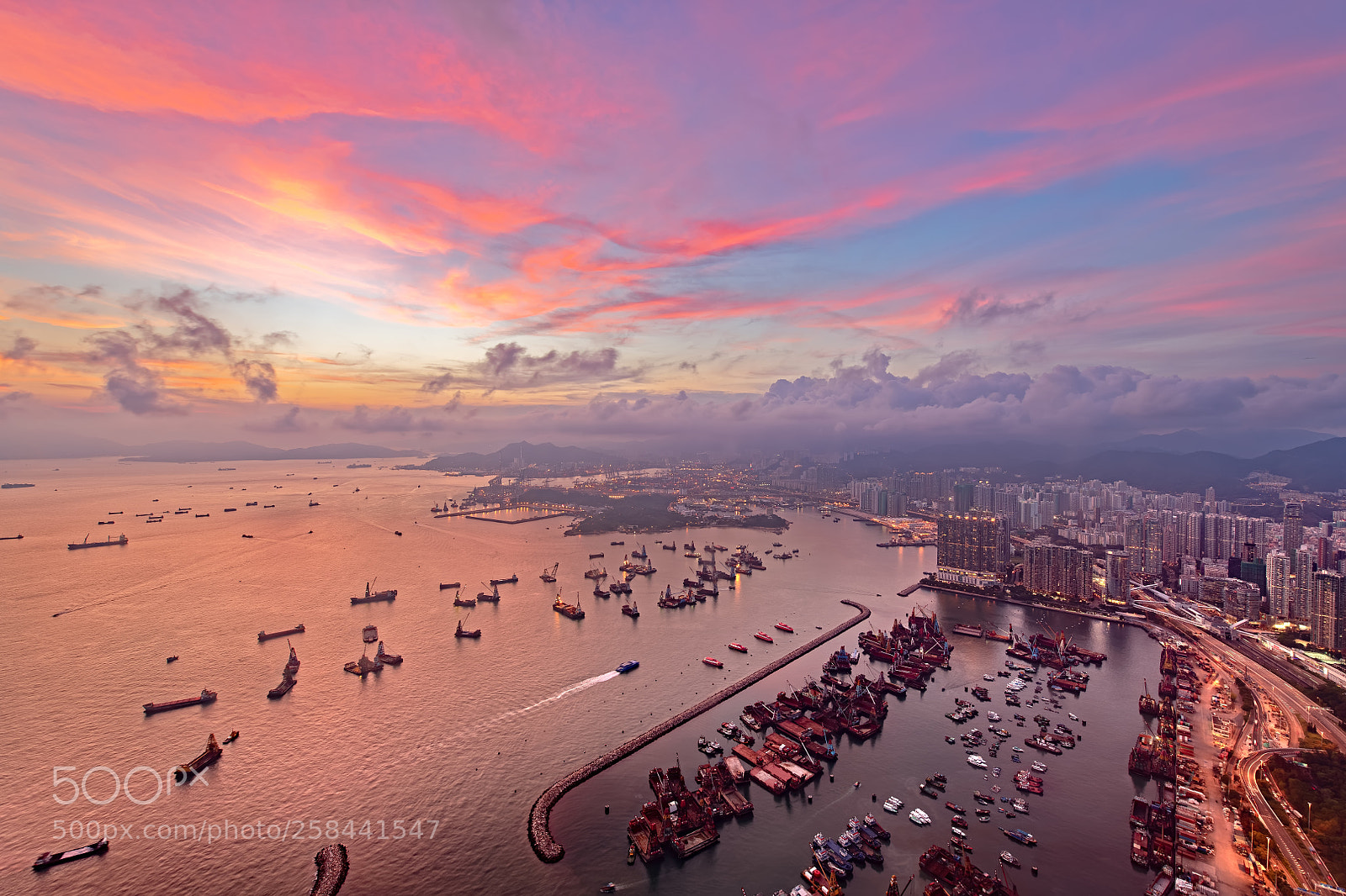 Nikon D850 sample photo. Sunset at west kowloon photography