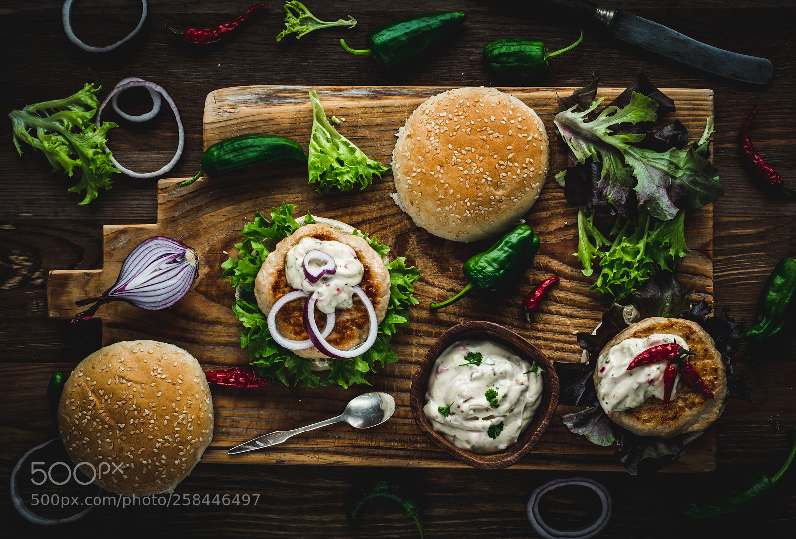 Nikon D5200 sample photo. Chicken burgers photography
