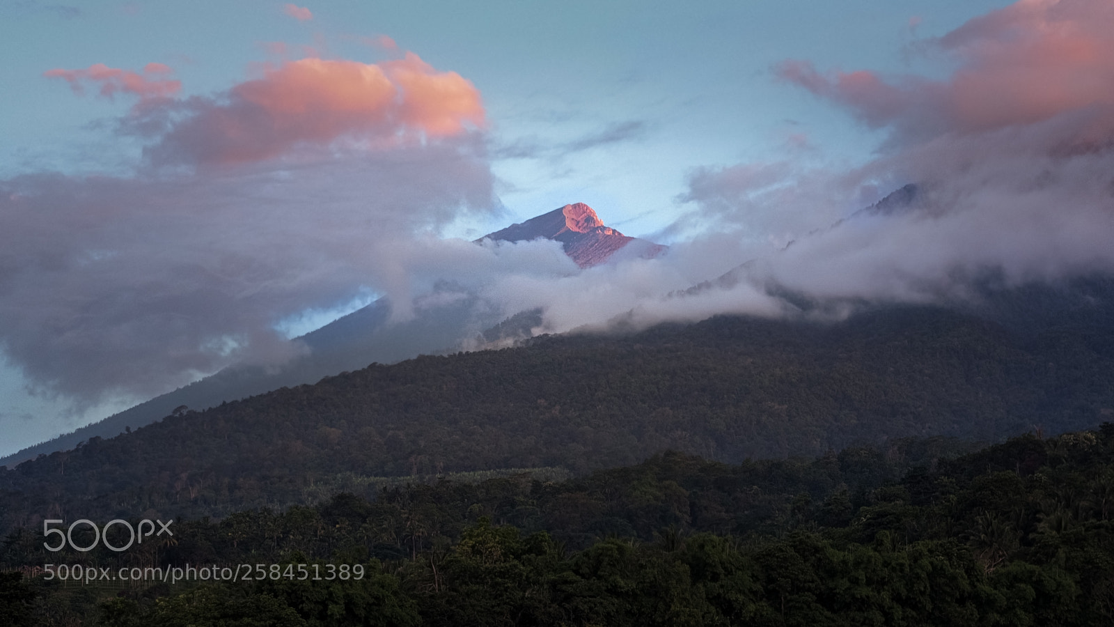 Olympus OM-D E-M5 II sample photo. Mount rinjani in clounds photography