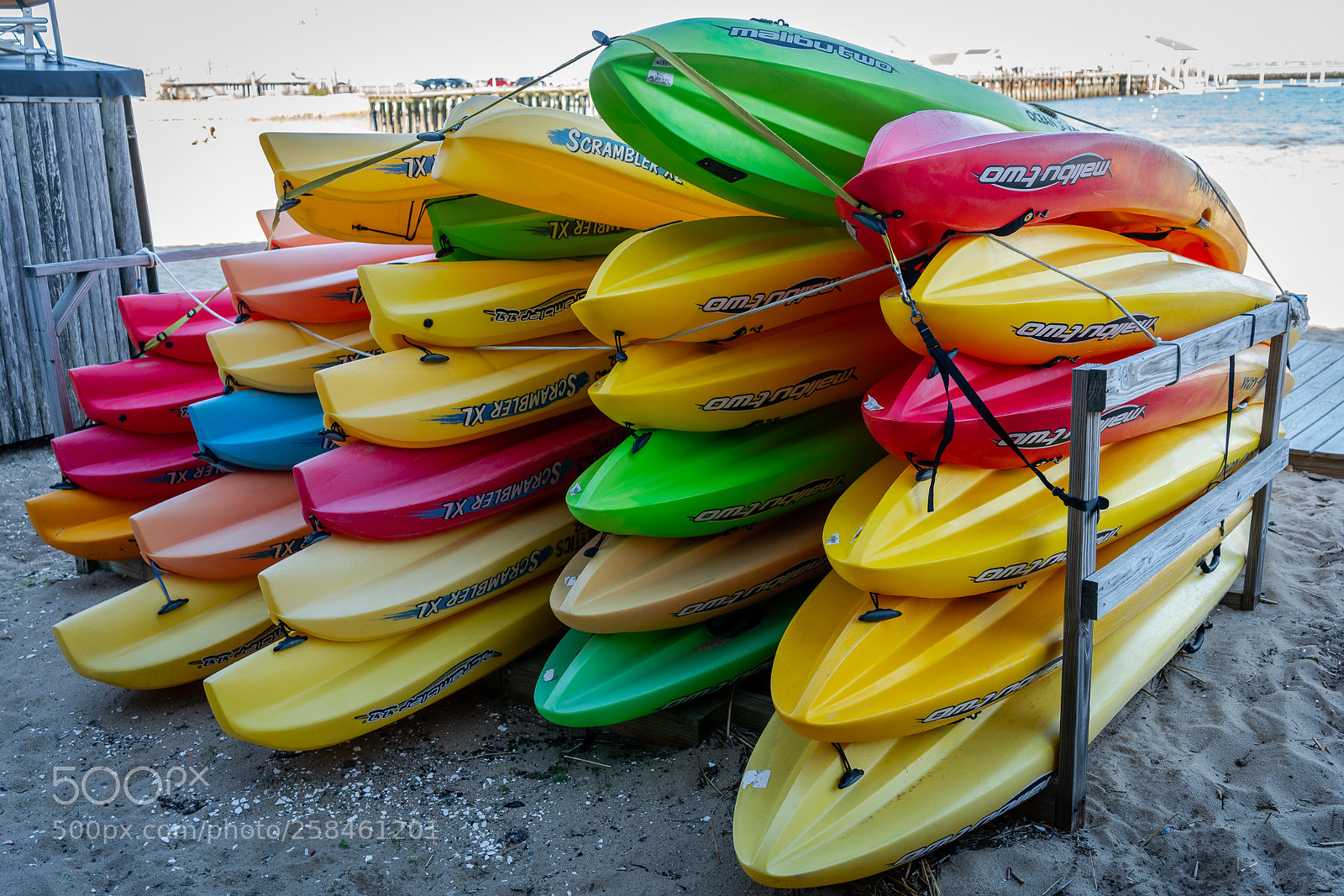 Sony a7R II sample photo. Colorful kayaks photography