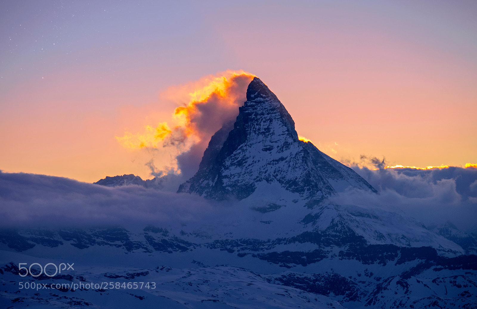 Olympus OM-D E-M1 sample photo. Matterhorn on fire photography
