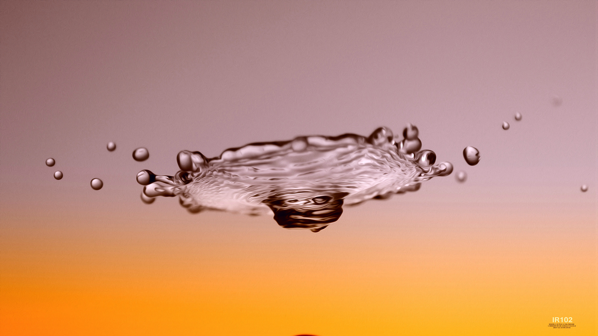 Nikon 1 J2 sample photo. Drops and ripples in water photography