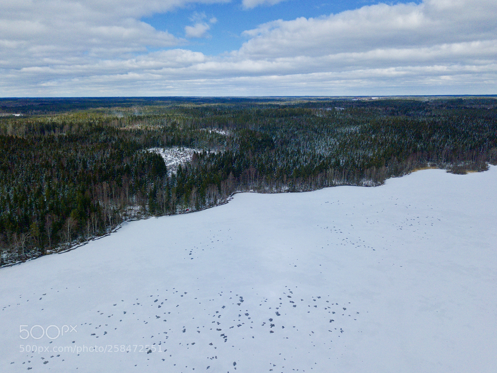 DJI FC220 sample photo. Aerial view during winter photography