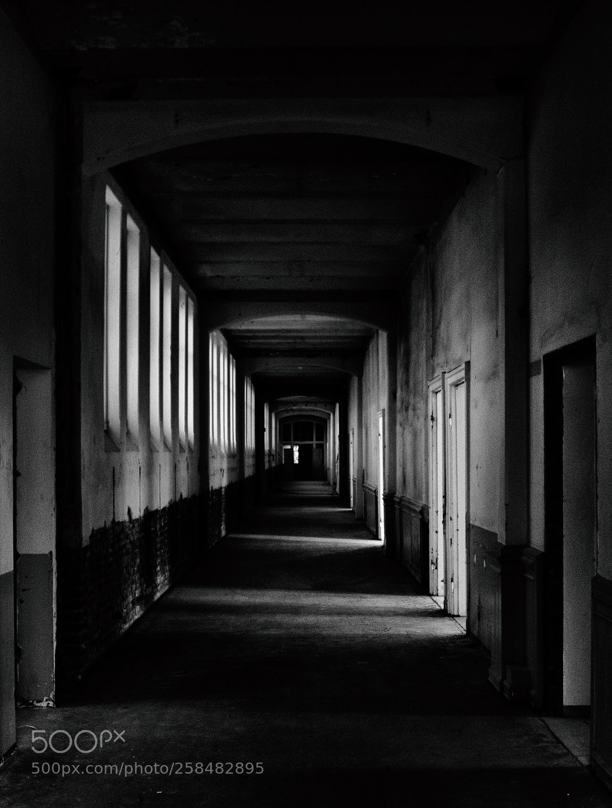 Pentax K-50 sample photo. Abandoned hallways photography