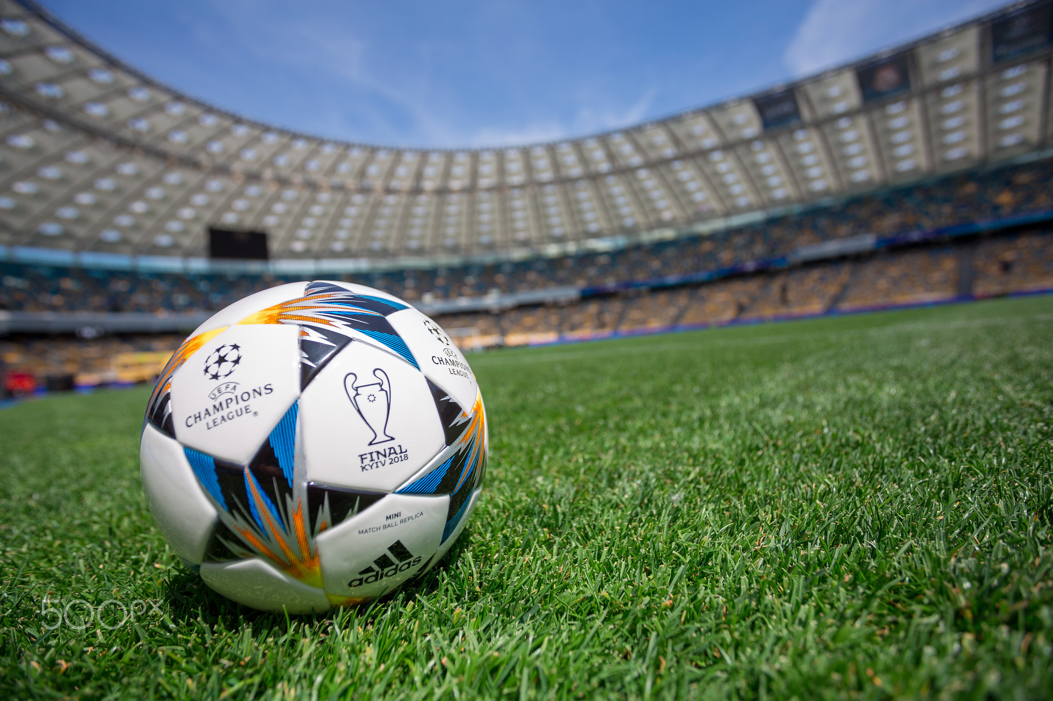 Kiev, Ukraine - May 16, 2018: UEFA Champions League Final Kyiv official match ball