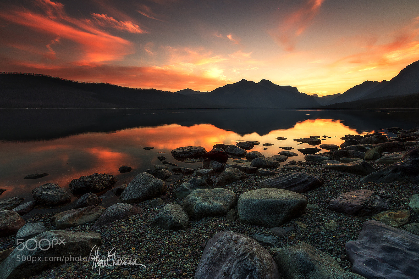 Canon EOS 6D sample photo. Sunrise at lake mcdonald photography