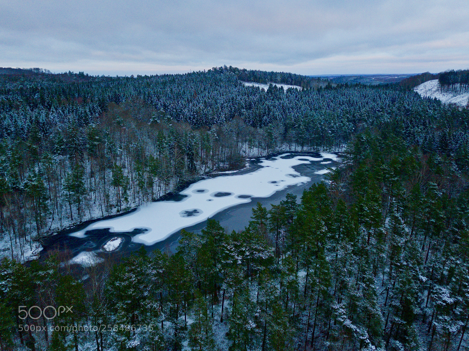 DJI FC220 sample photo. Aerial view during winter photography