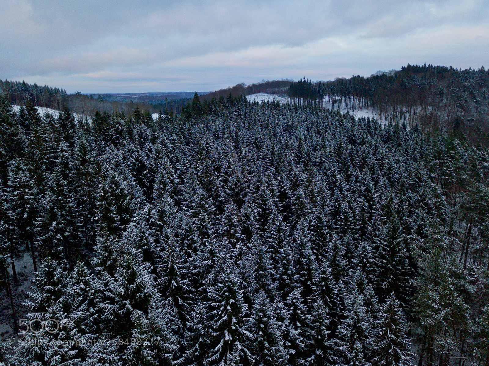 DJI FC220 sample photo. Aerial view during winter photography