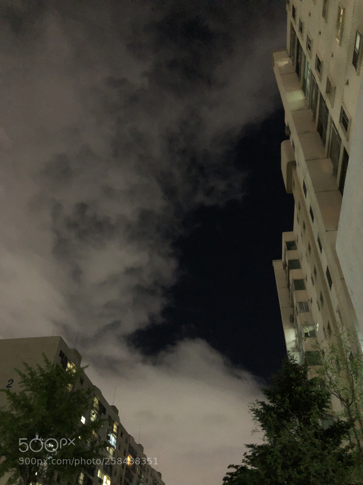 Apple iPhone 8 sample photo. Cloudy night photography