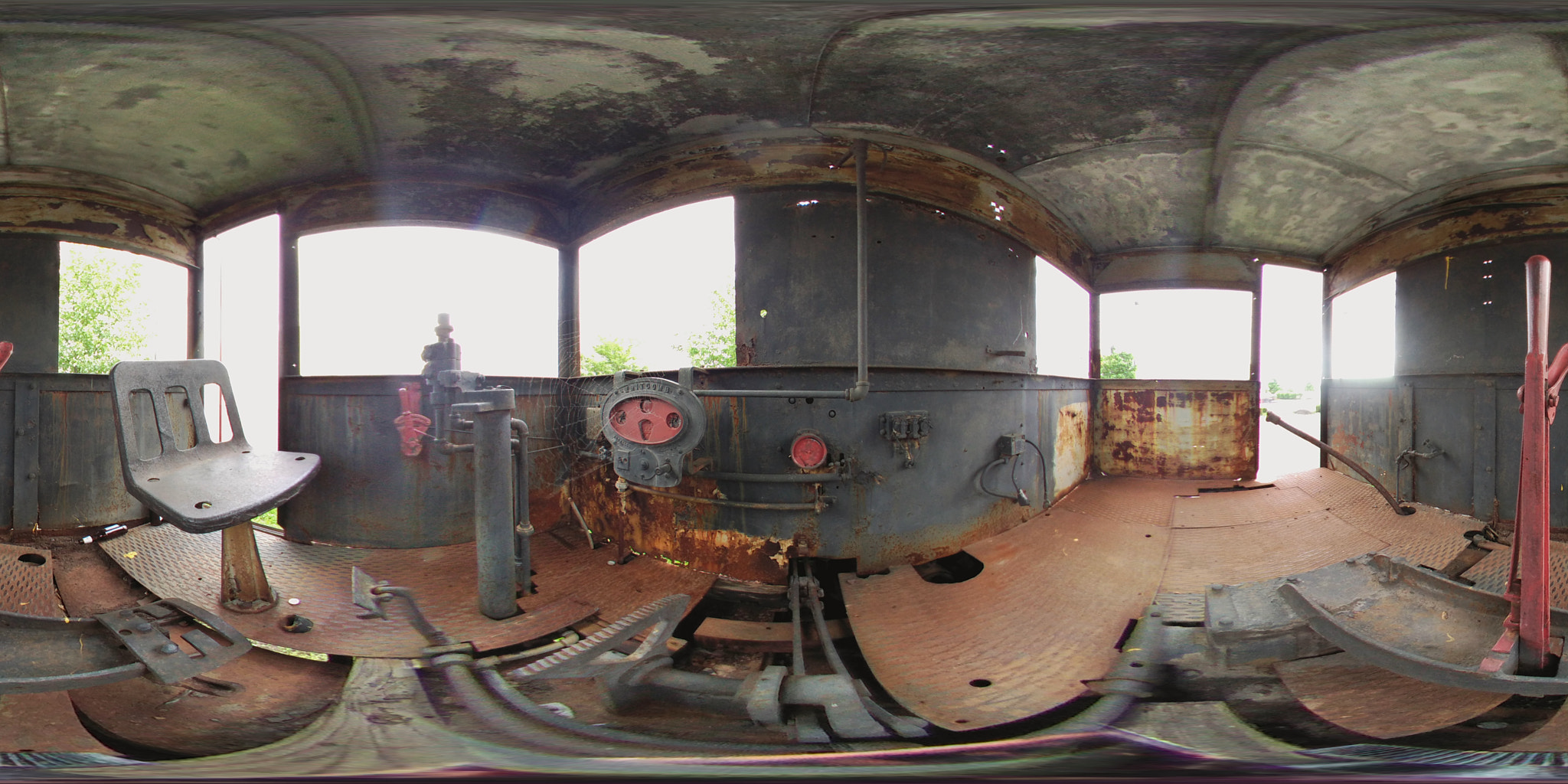 LG R105 sample photo. Antique train 360 photography