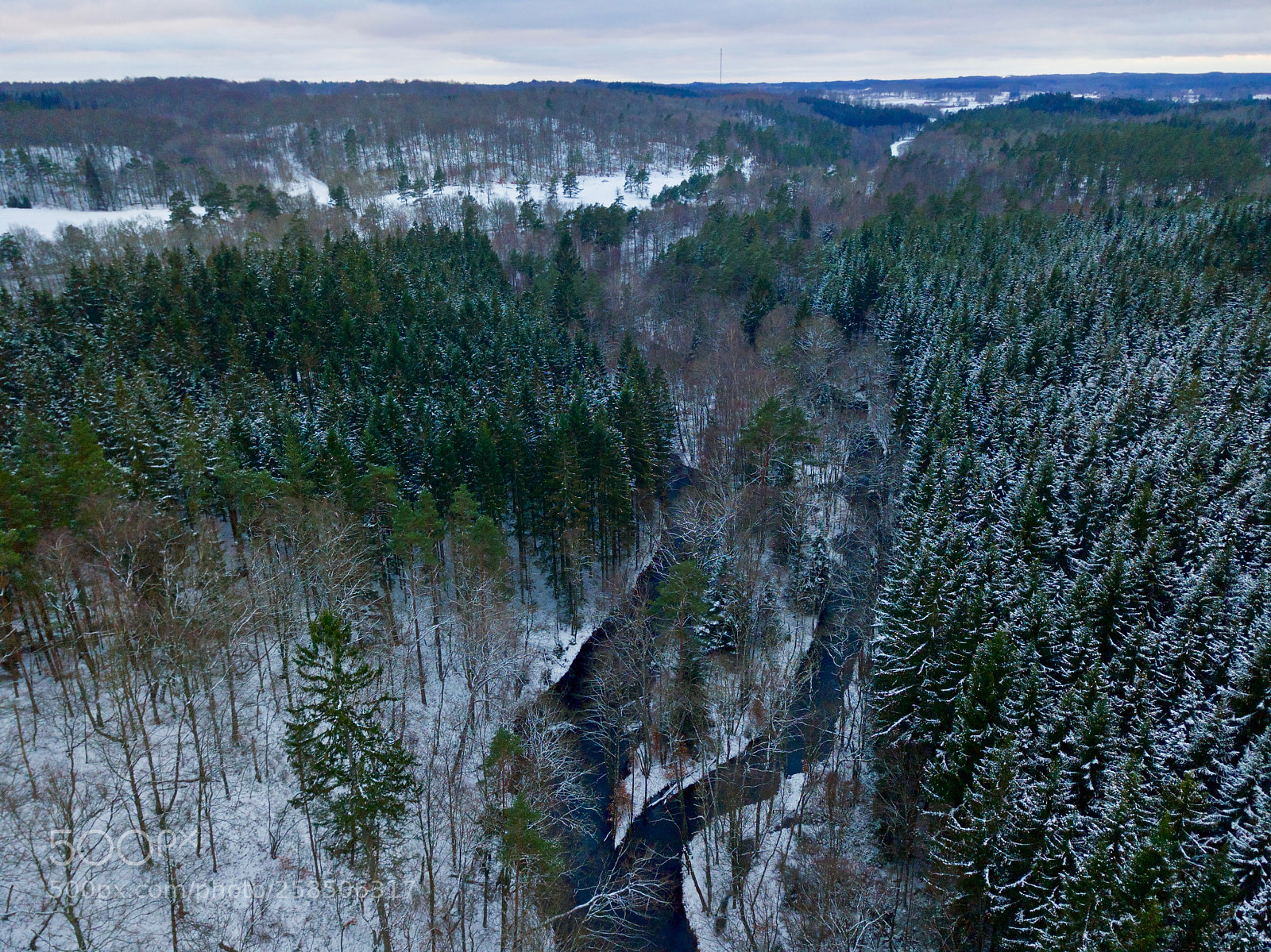 DJI FC220 sample photo. Aerial view during winter photography