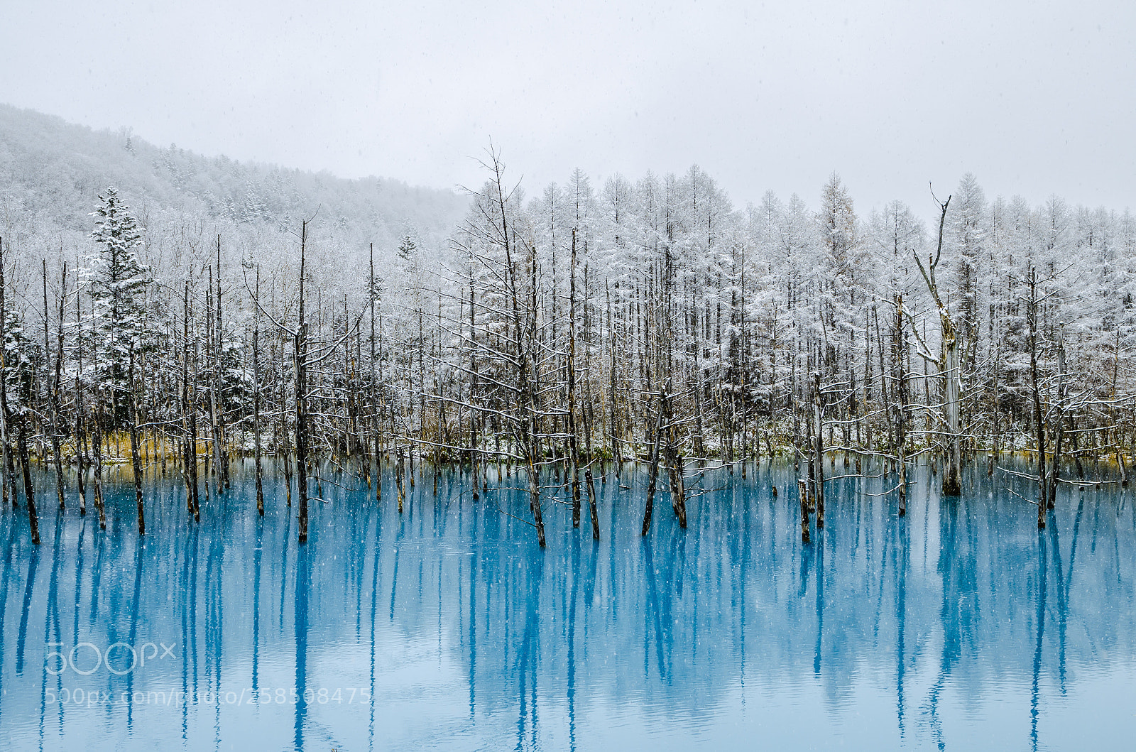Nikon D7000 sample photo. Biei blue pond photography