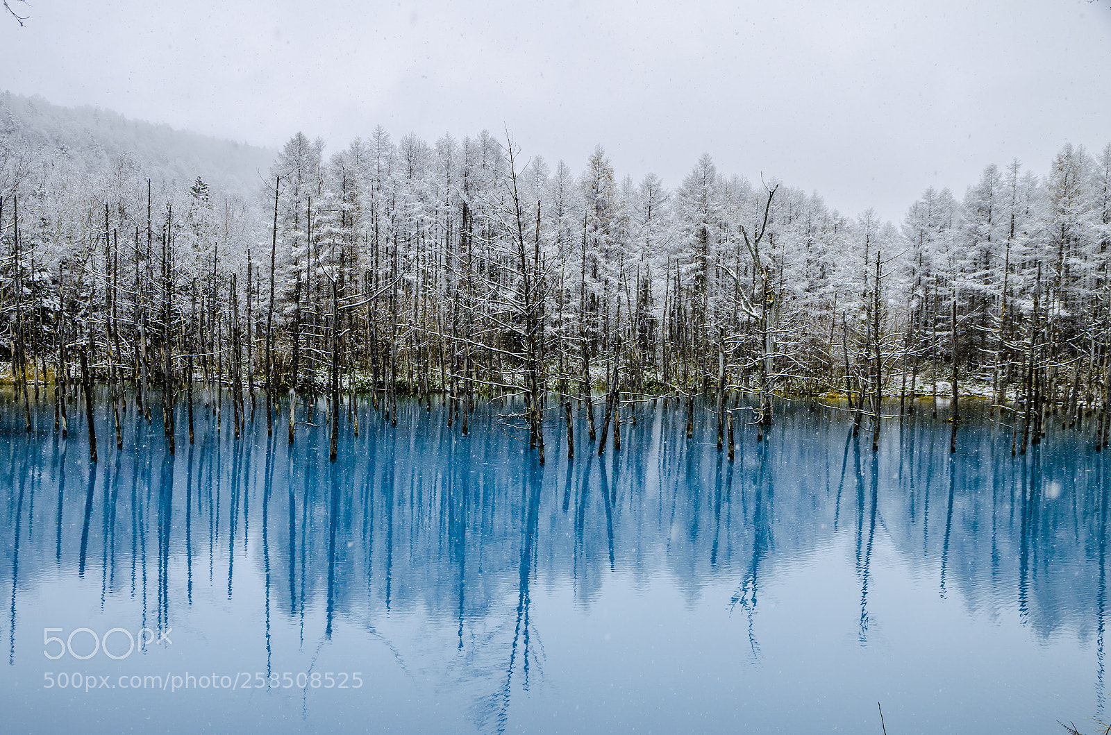 Nikon D7000 sample photo. Biei blue pond photography