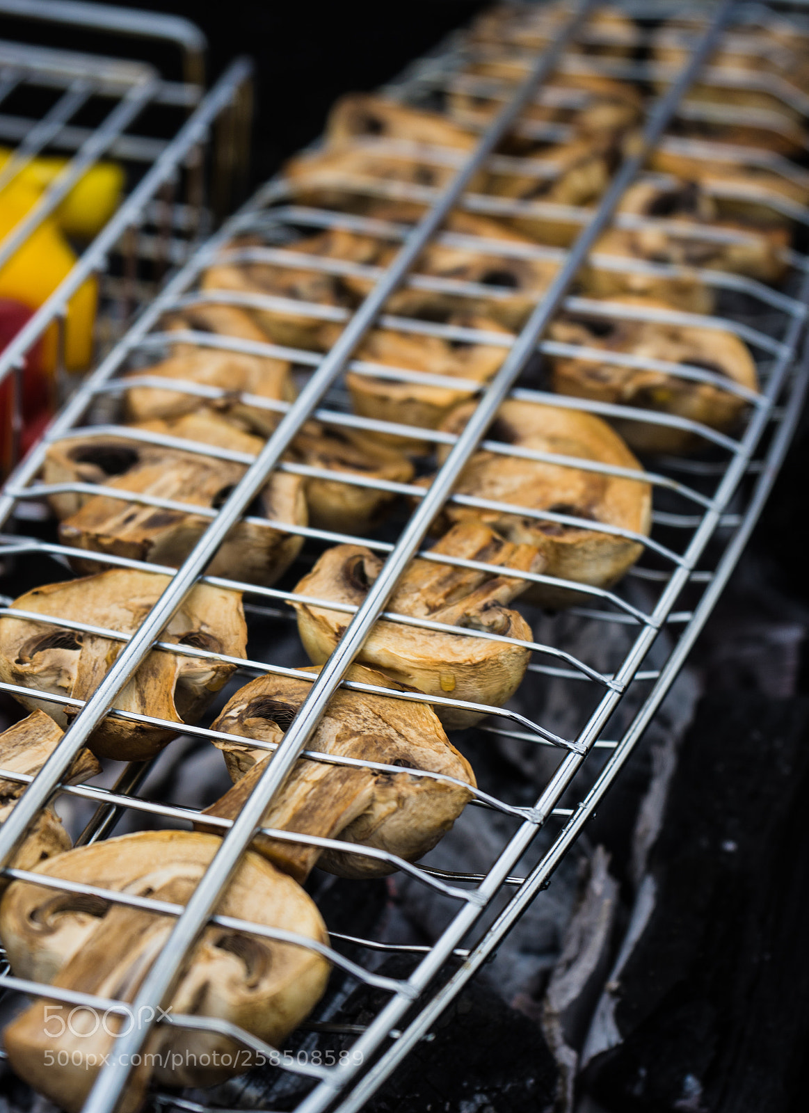 Sony a7 sample photo. Mushrooms on a grill photography