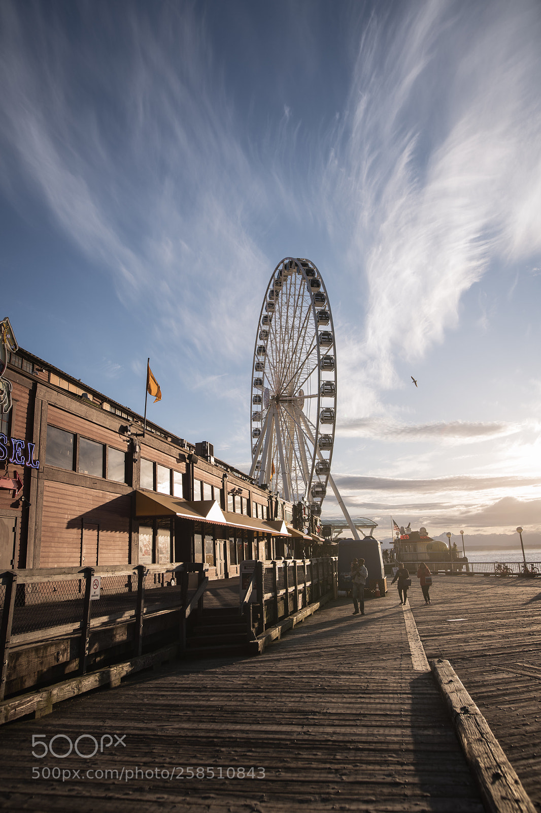 Nikon D850 sample photo. Seattle great wheel photography