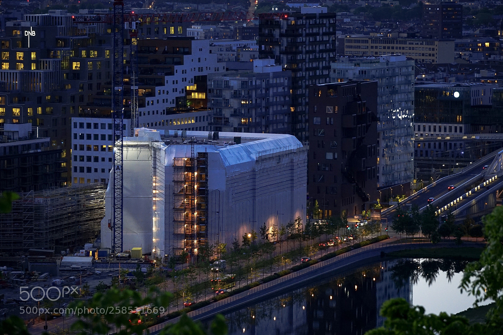 Sony a7 II sample photo. Oslo by night photography