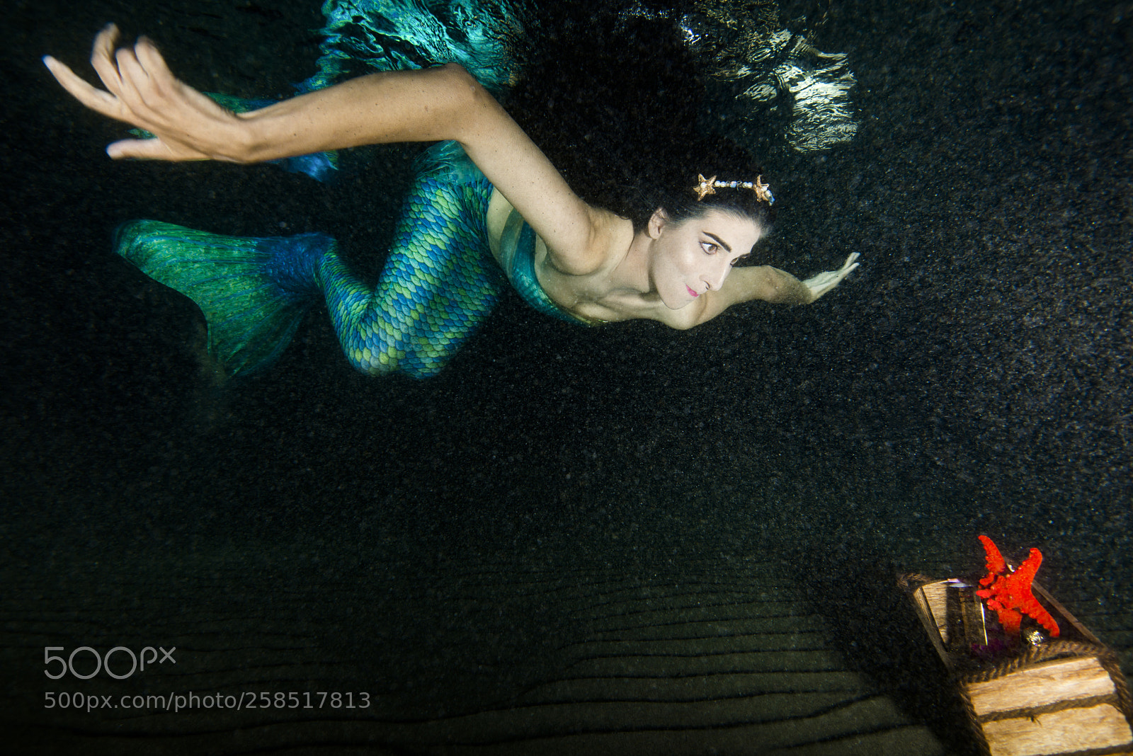 Nikon D800E sample photo. Green mermaid founde treasure photography