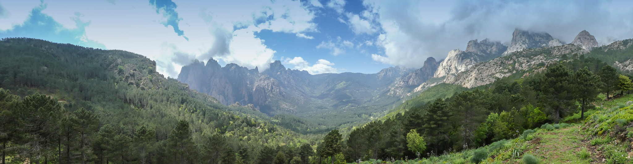 Panasonic Lumix DMC-ZS60 (Lumix DMC-TZ80) sample photo. Corsica cime di bavella panorama photography