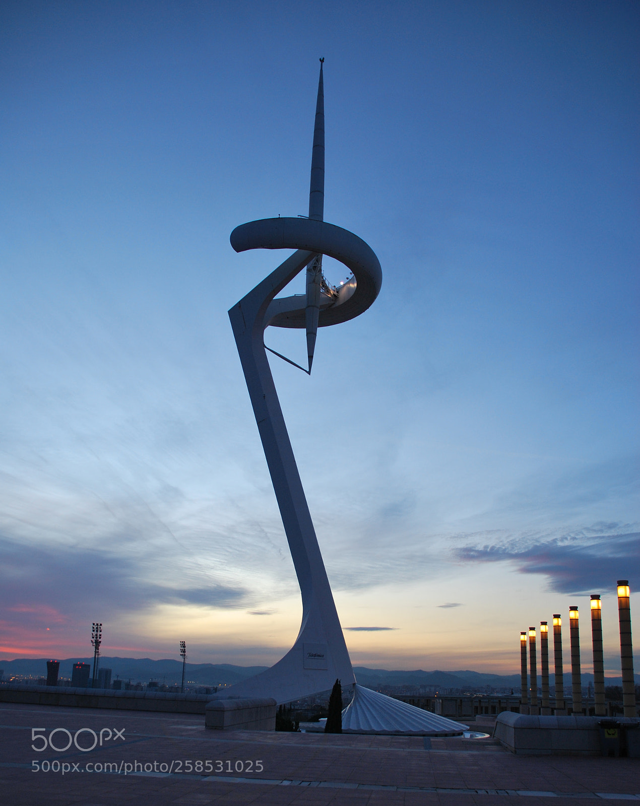 Nikon D60 sample photo. Torre calatrava, montjuic photography
