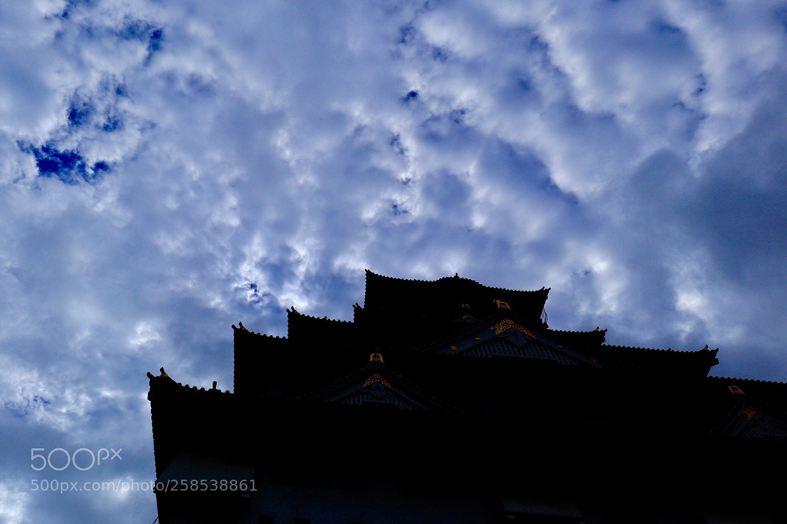 Canon EOS M5 sample photo. Osaka castle & cloud photography
