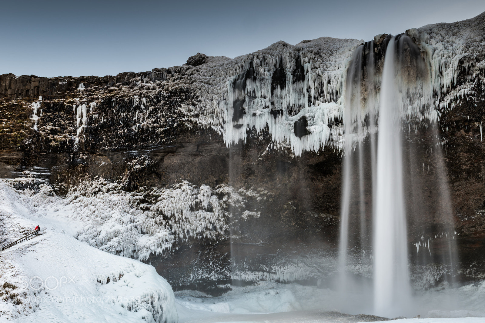 Nikon D850 sample photo. Seljalandsfoss in winter photography