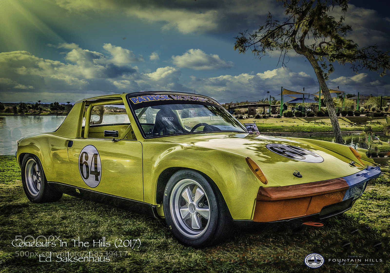 Panasonic Lumix DMC-FZ1000 sample photo. Yellow porsche at the photography