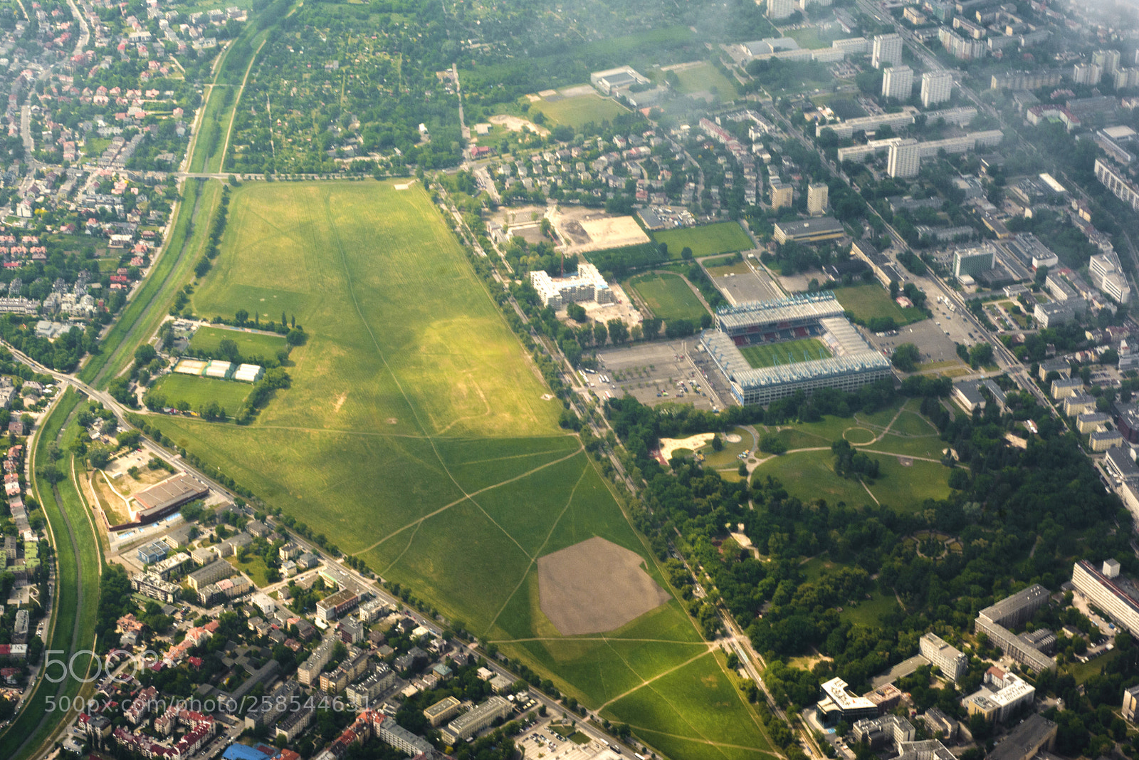 Nikon D7100 sample photo. Cracow from plane photography