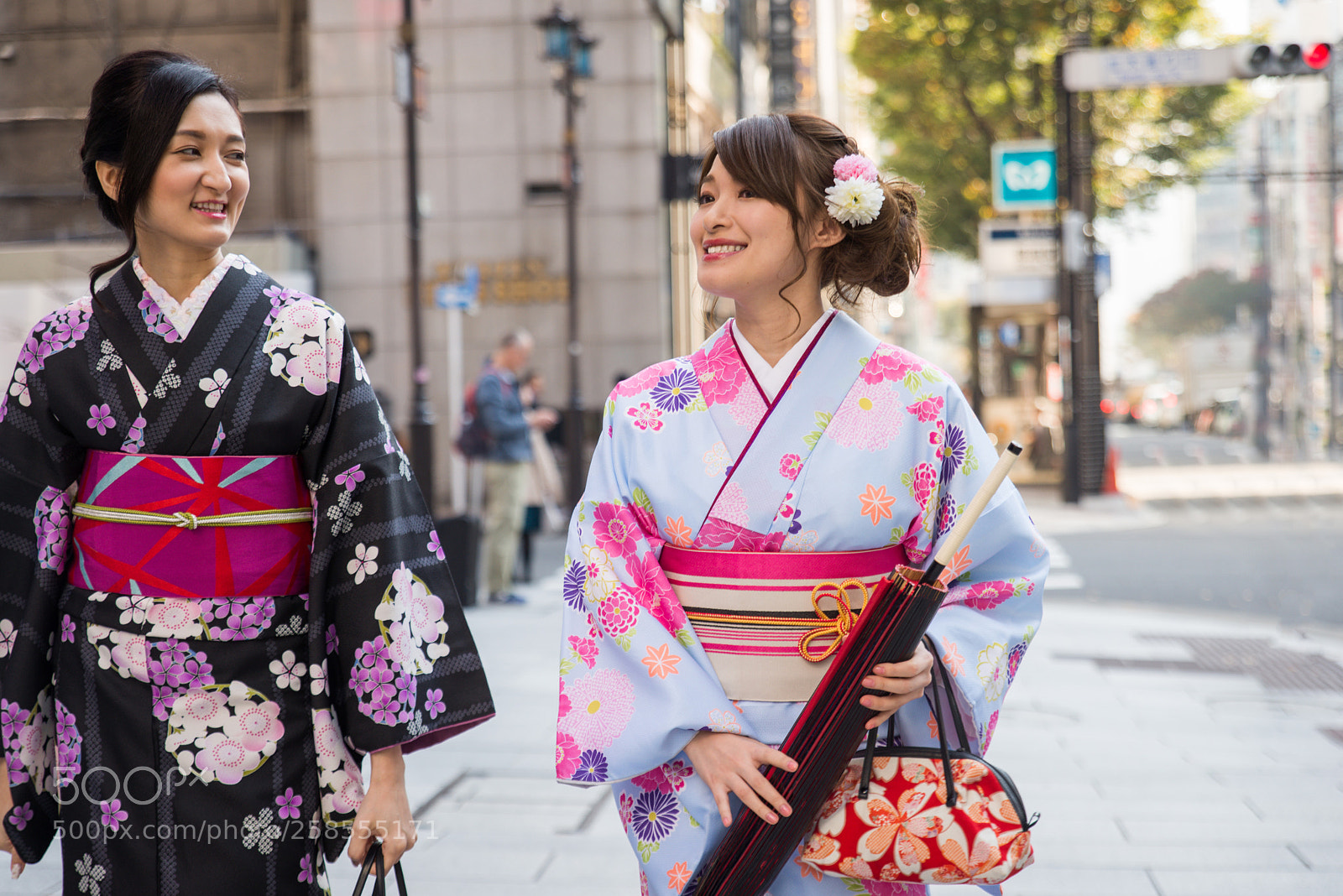 Nikon D610 sample photo. Japanese women with kimono photography