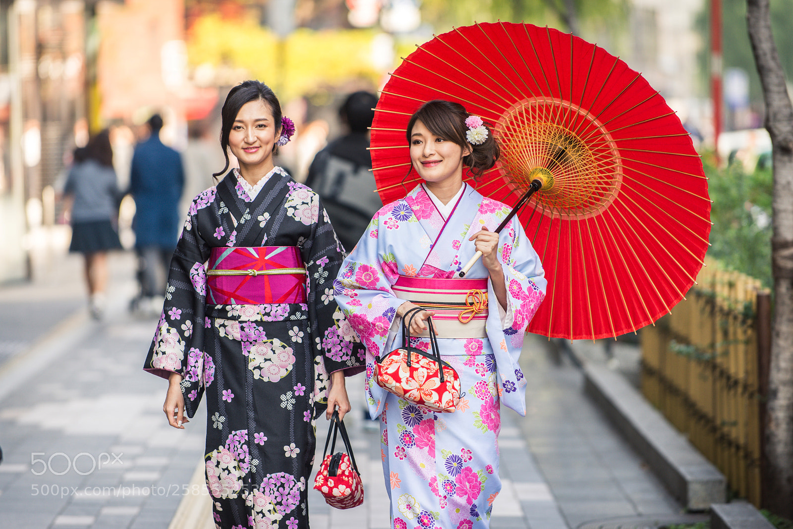 Nikon D610 sample photo. Japanese women with kimono photography