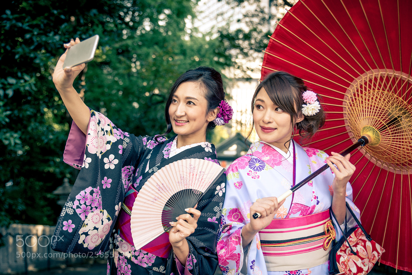 Nikon D610 sample photo. Japanese women with kimono photography