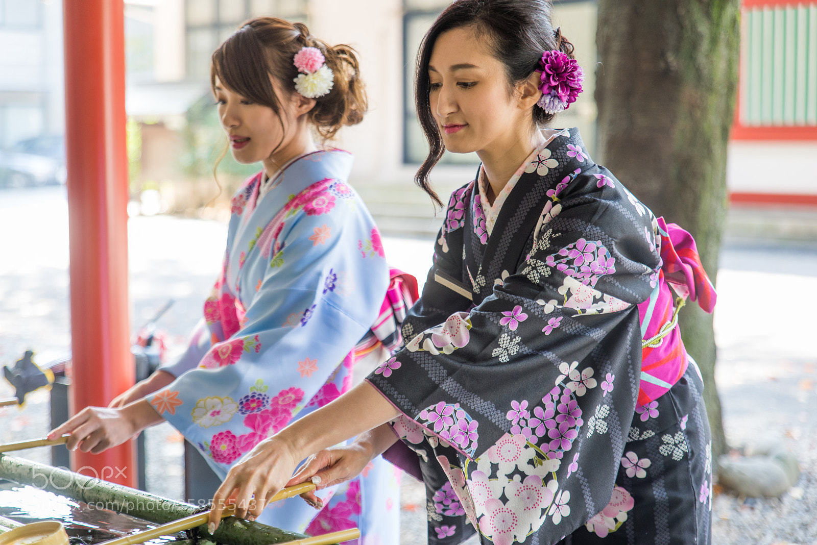 Nikon D610 sample photo. Japanese women with kimono photography