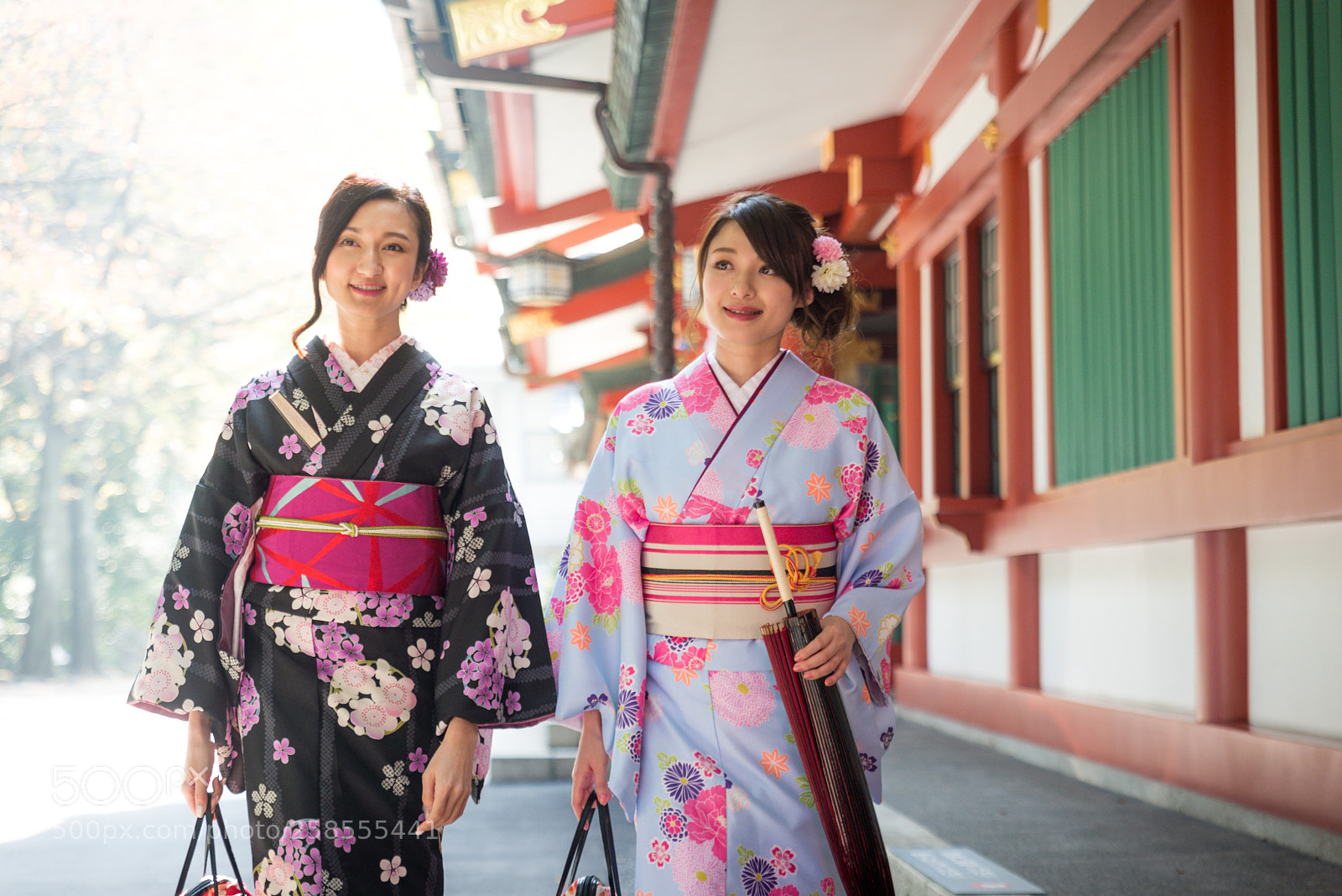 Nikon D610 sample photo. Japanese women with kimono photography