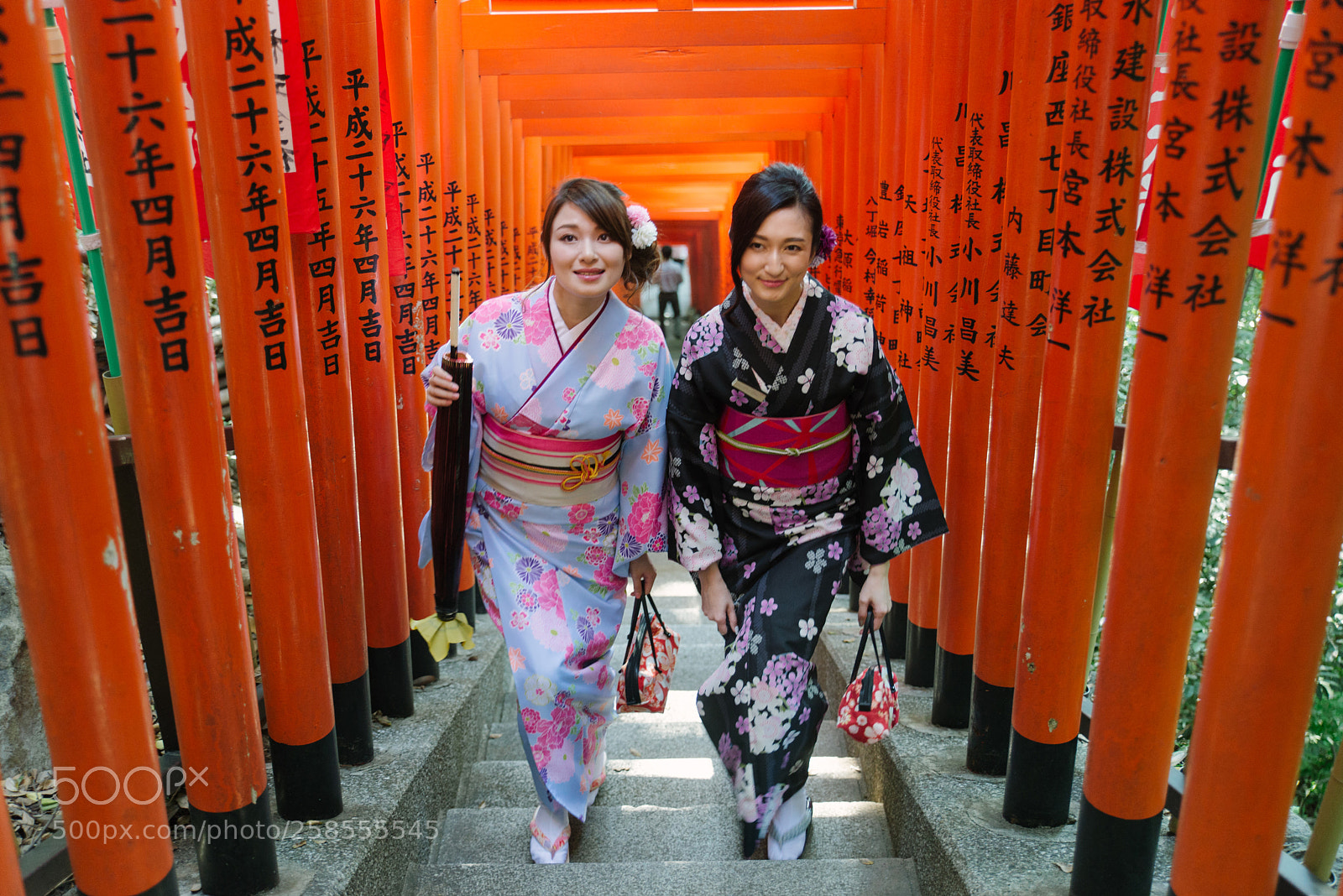 Nikon D610 sample photo. Japanese women with kimono photography