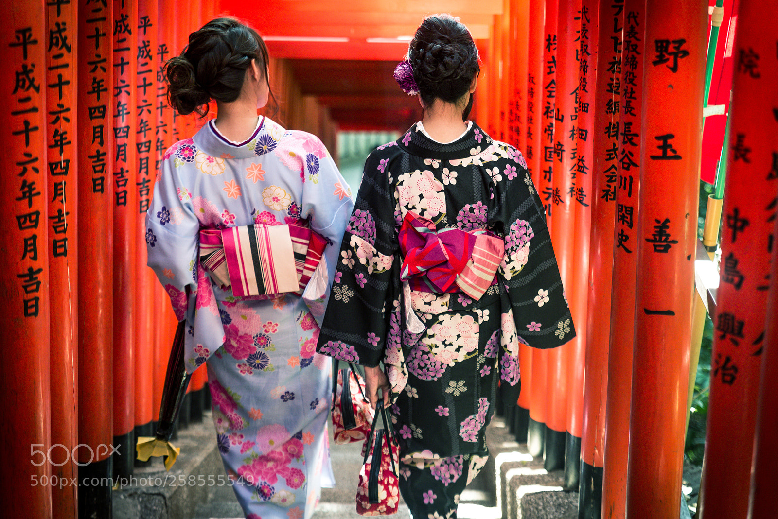 Nikon D610 sample photo. Japanese women with kimono photography