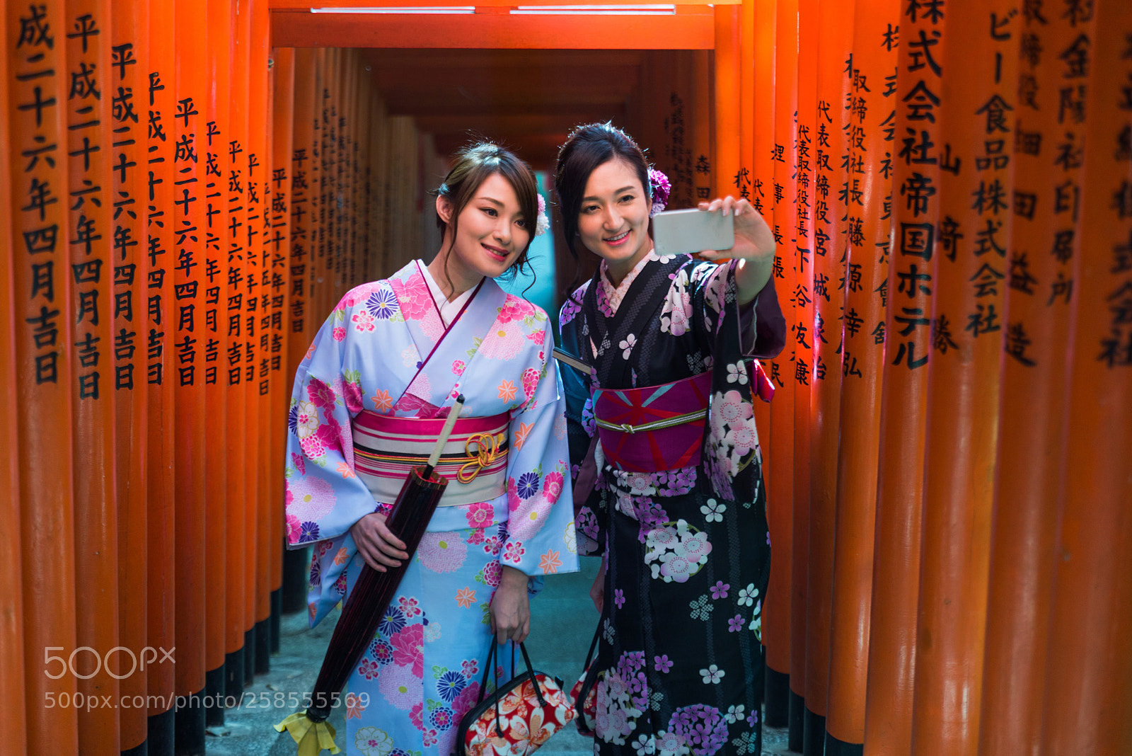 Nikon D610 sample photo. Japanese women with kimono photography