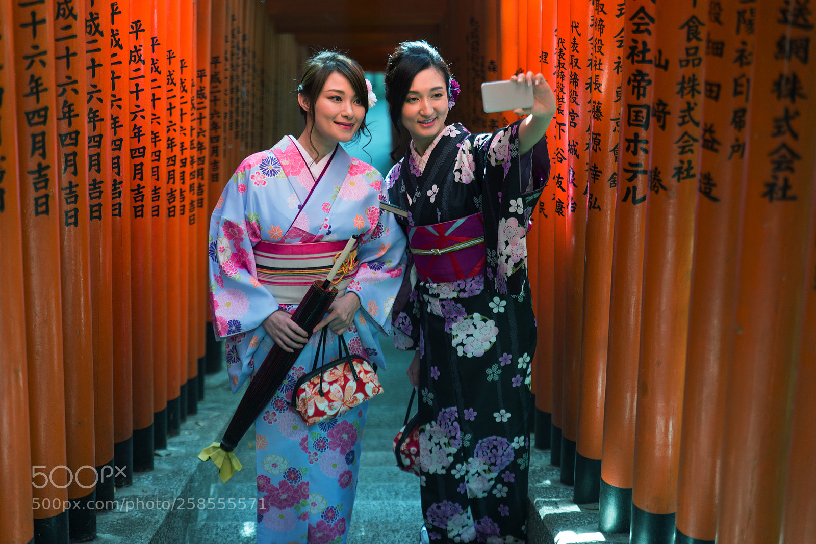 Nikon D610 sample photo. Japanese women with kimono photography