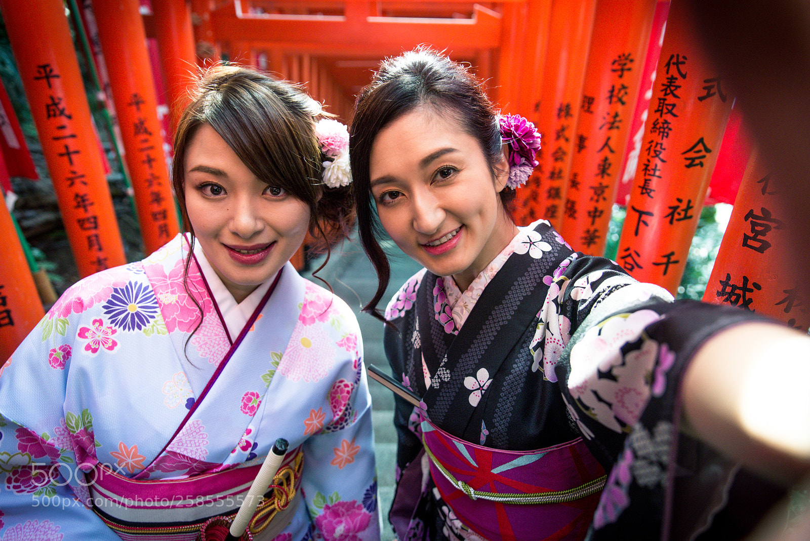 Nikon D610 sample photo. Japanese women with kimono photography