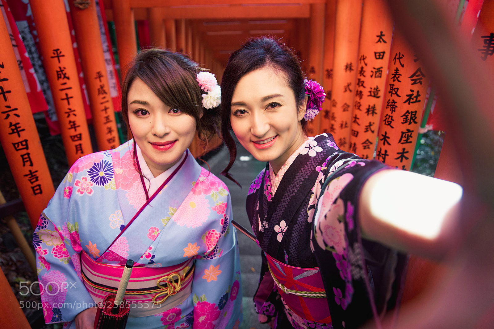 Nikon D610 sample photo. Japanese women with kimono photography