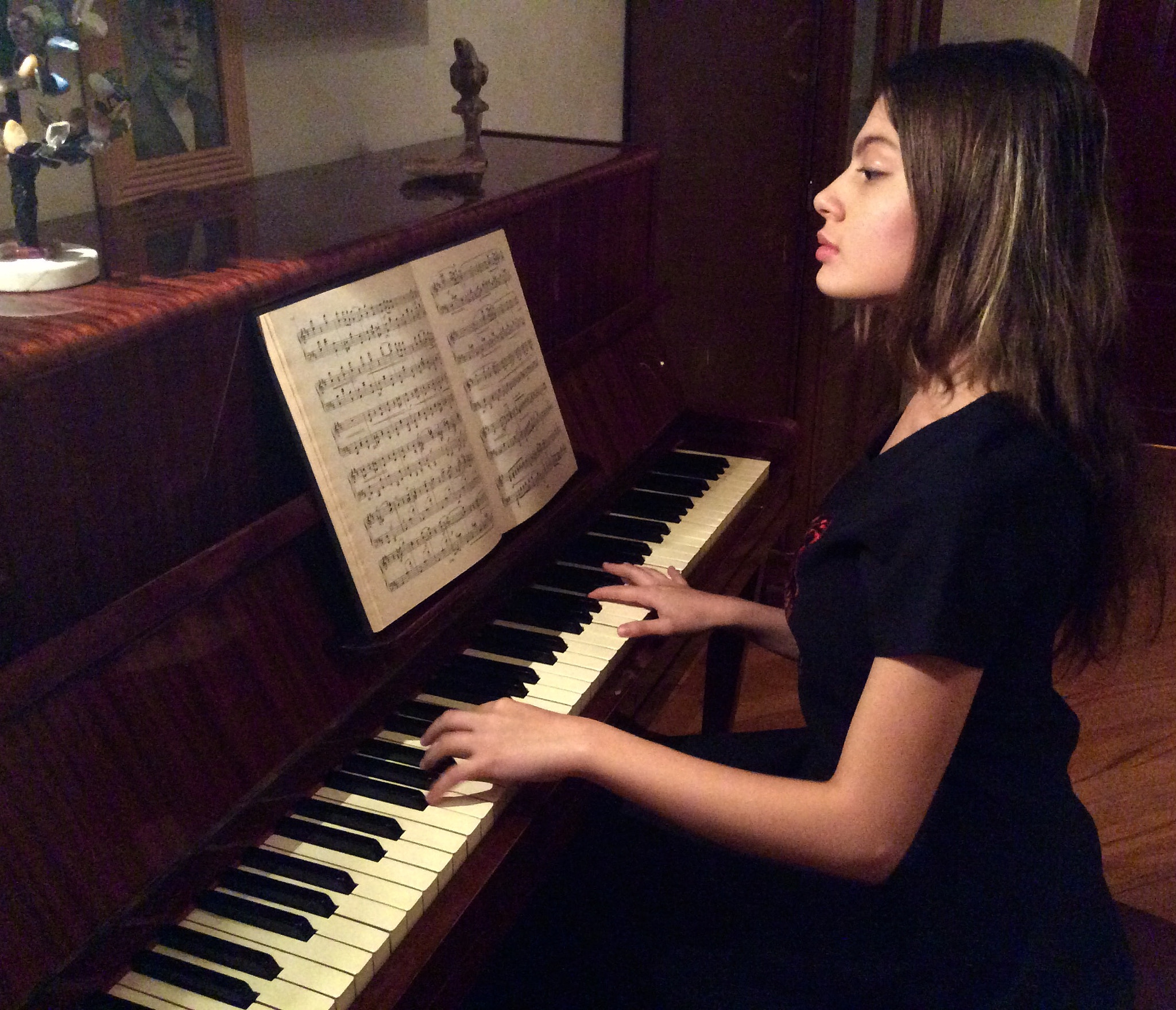 Apple iPad Air sample photo. Girl and piano... photography