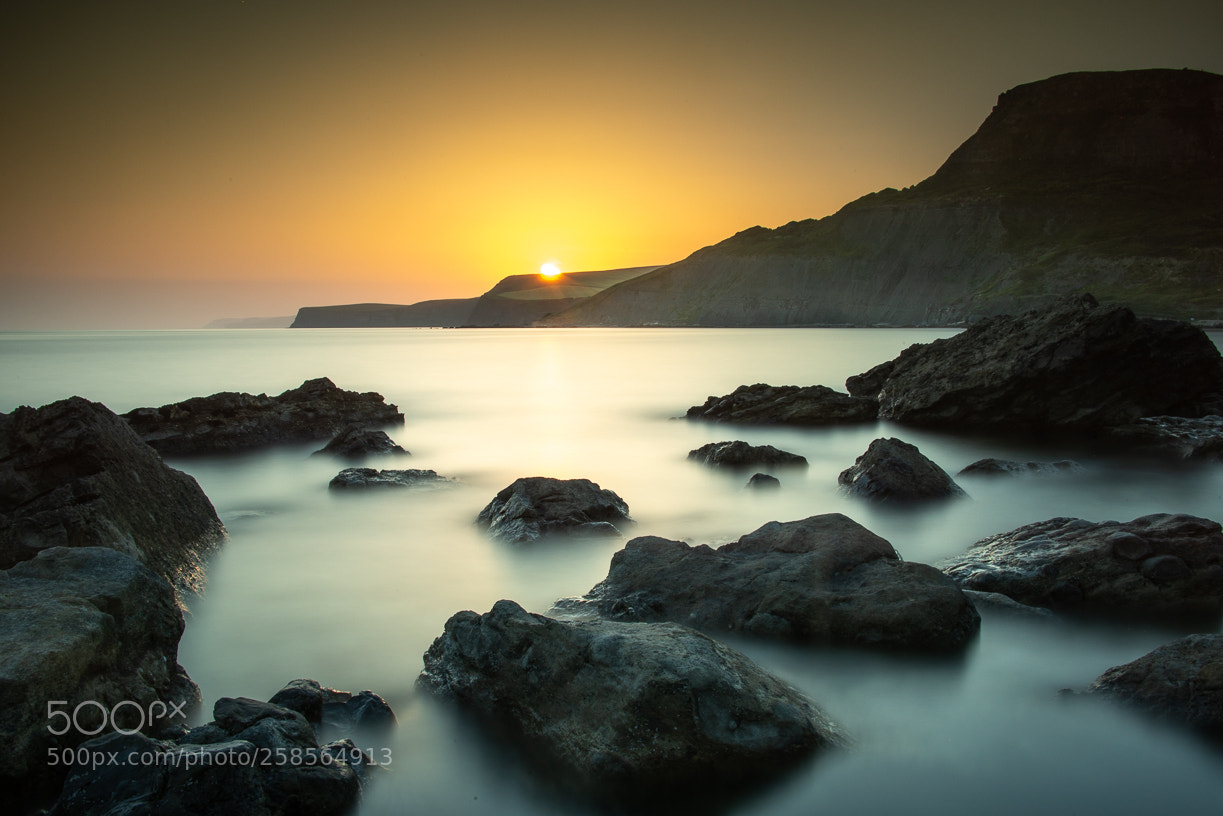 Nikon D750 sample photo. Chapman's pool sunset long photography