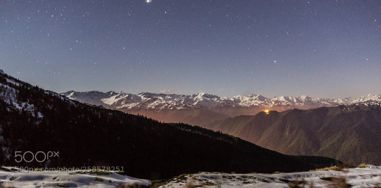 Sony SLT-A65 (SLT-A65V) sample photo. Nightscape in pyrenees photography