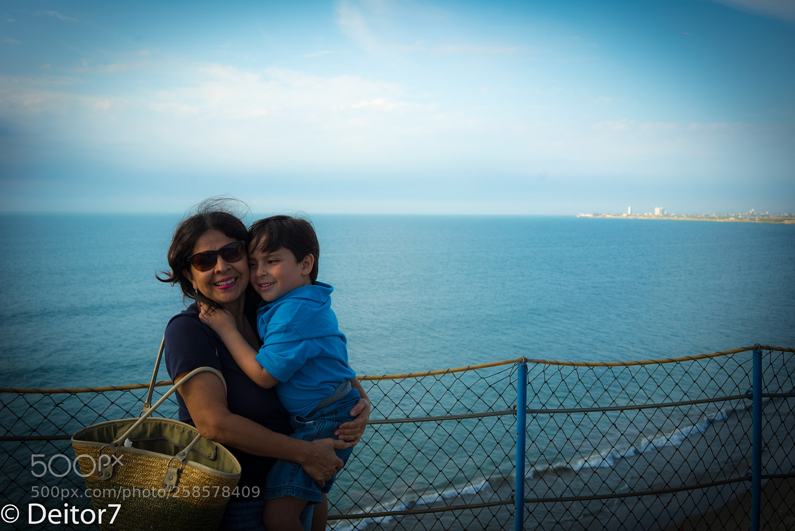Sony a7S II sample photo. Beach grandma and grandson photography