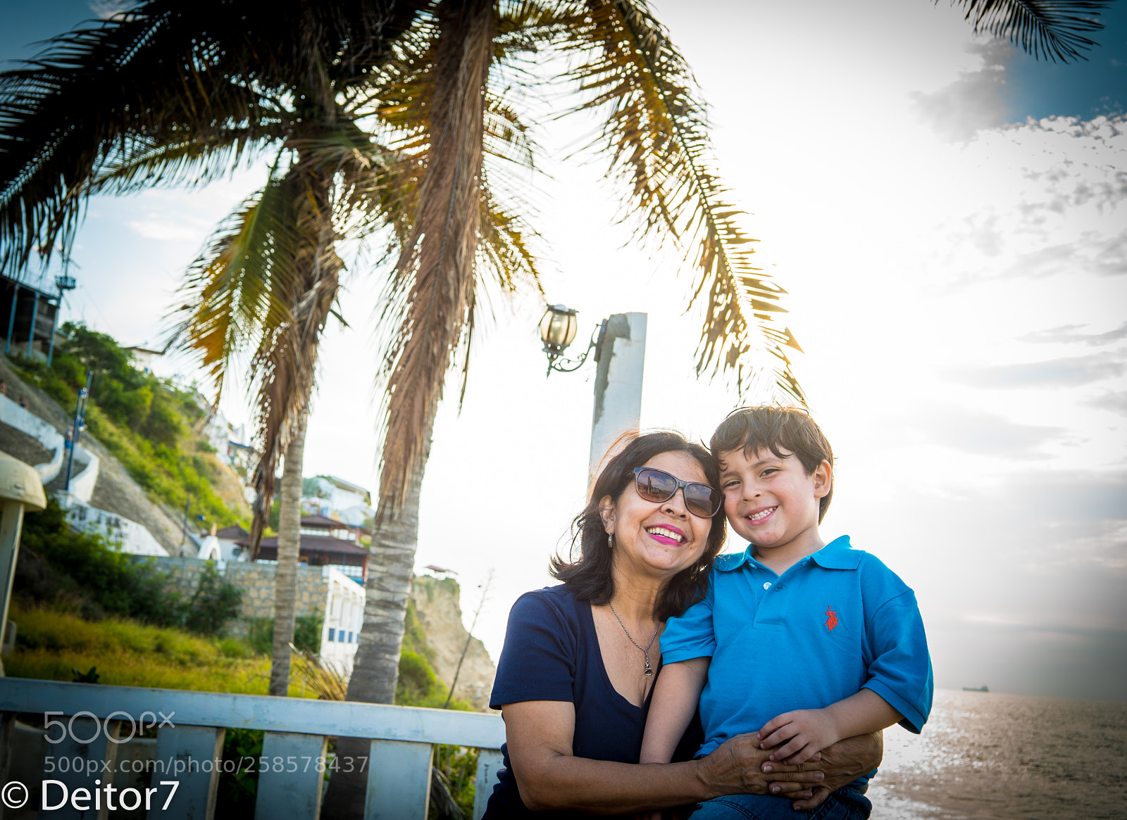 Sony a7S II sample photo. Beach grandma and grandson photography